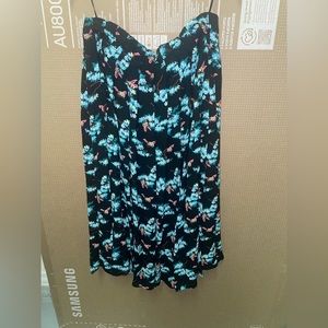 J crew midi skirt floral print size 10